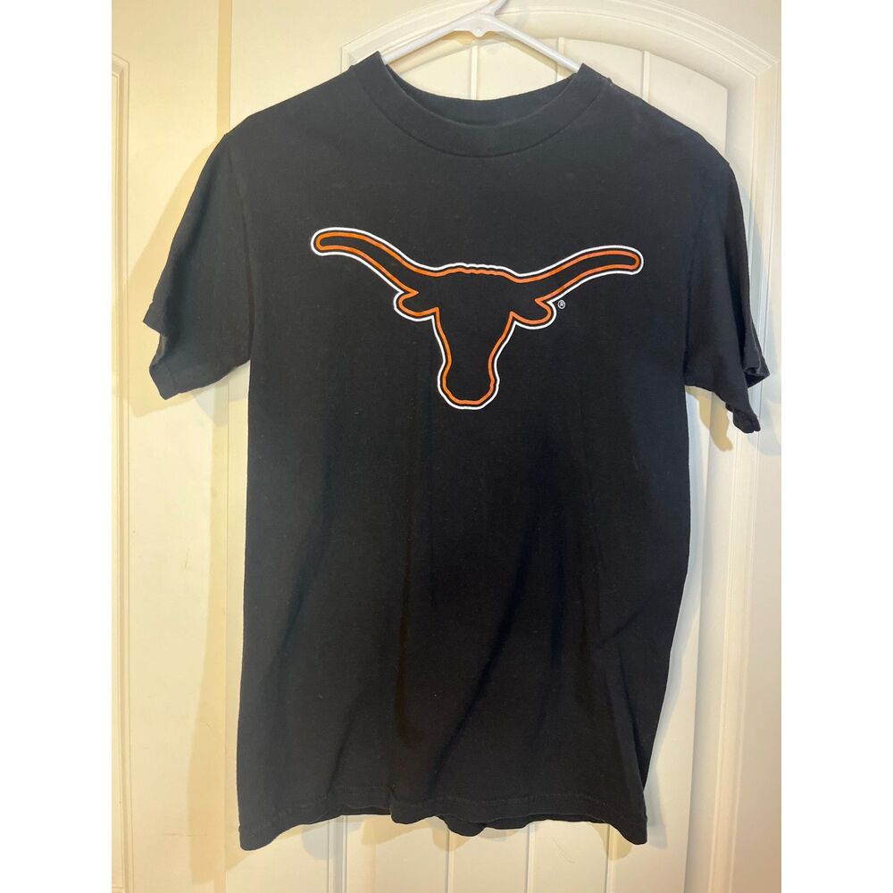 Texas Longhorns T-Shirt Men's Size S Black Graphic Tee Vintage Style